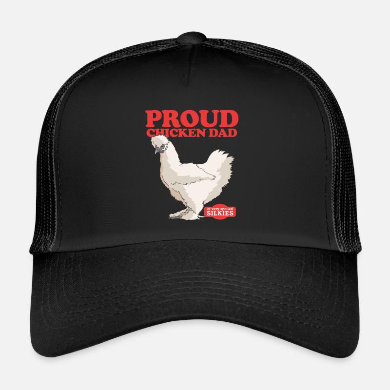 Silk Chicken Dad Chicken Silkie Silk Chickens Gift Trucker Cap