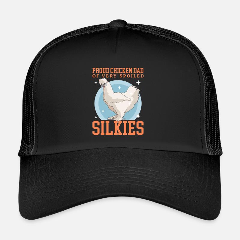 Silk Chicken Dad Silkie Chicken Silk Chickens Gift Trucker Cap