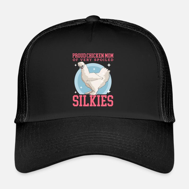 Silk Chicken Mom Silkie Chicken Silk Chickens Gift Trucker Cap