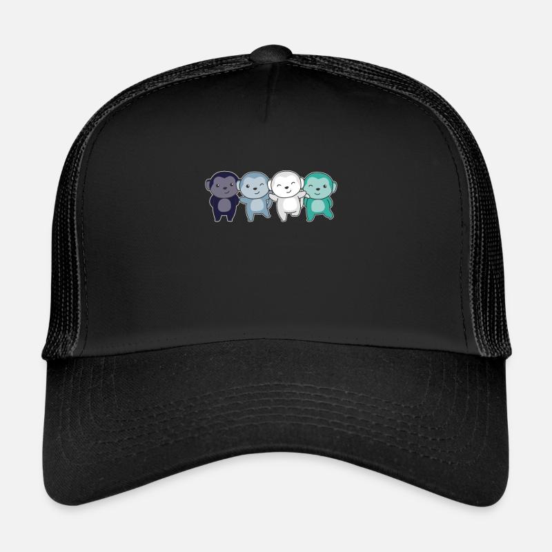 oriented aroace Flag Pride LGBTQ süße Affen Trucker Cap