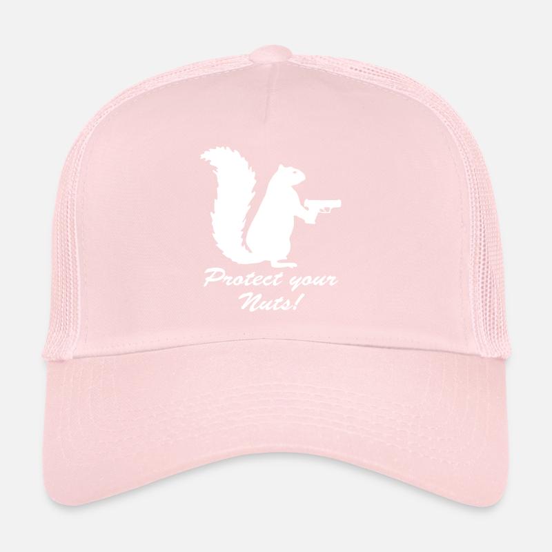 Protect your Nuts Lustiges Motto Eichhörnchen Trucker Cap