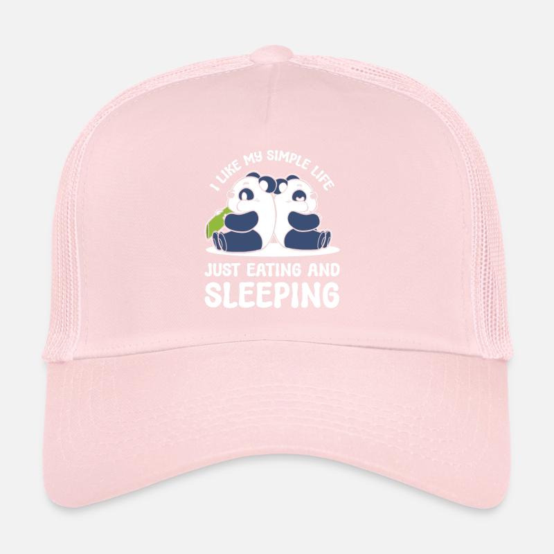 Panda mangeant et dormant Panda Fan Casquette trucker 