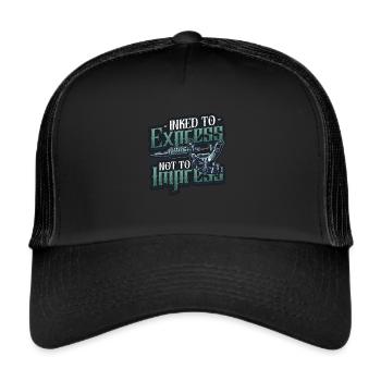 Encré pour exprimer, pas pour impressionner le tatouage - Casquette trucker  - noir/noir - Devant