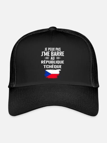 Je Peux Pas J'me Barre Au République Tchèque - Casquette trucker  - noir/noir - Devant