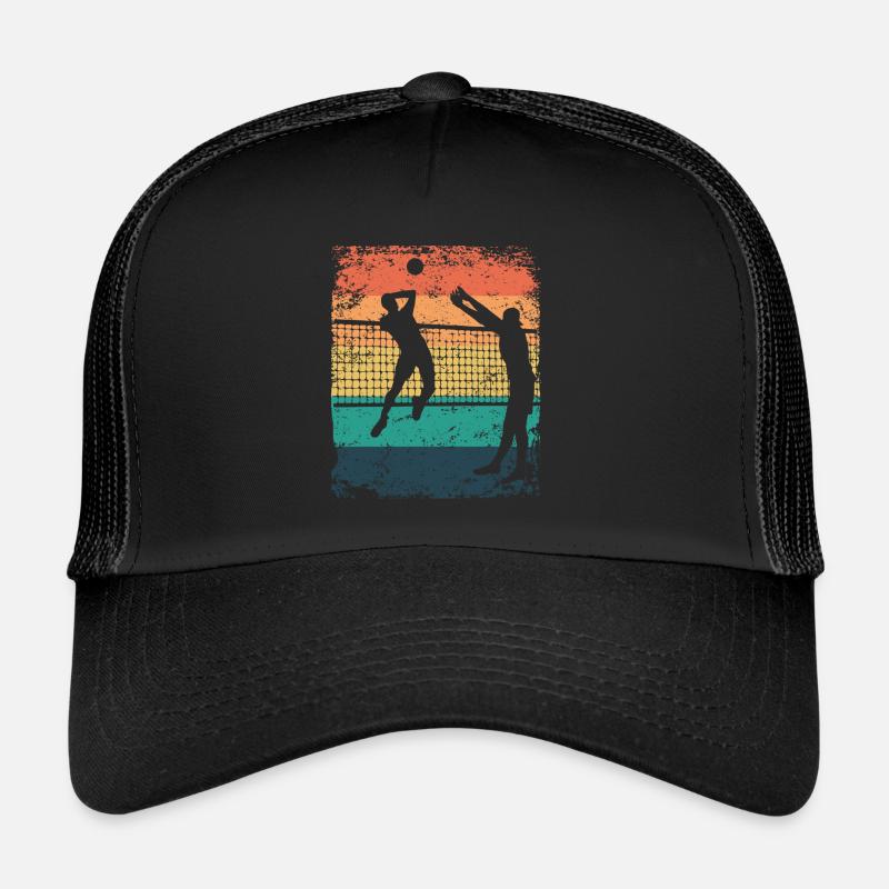 Volleyball Player Retro Beach Volleyball Trucker Cap