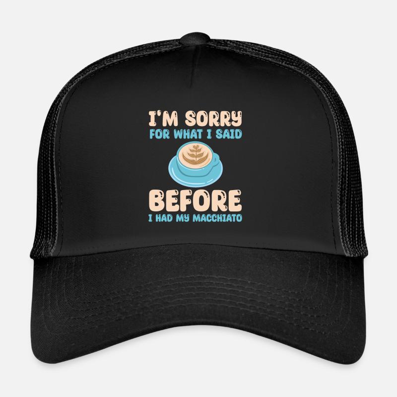 Café italien Macchiato Design Casquette trucker 
