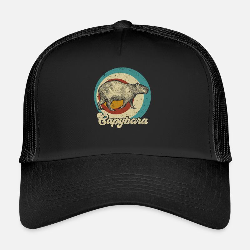 Capybara capybara retro rodent animal funny Trucker Cap