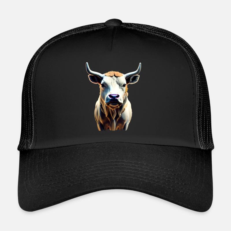 Vache - taureau avec cornes Casquette trucker 