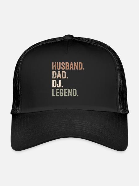 Husband Dad DJ Legend - husband - Casquette trucker  - noir/noir - Devant