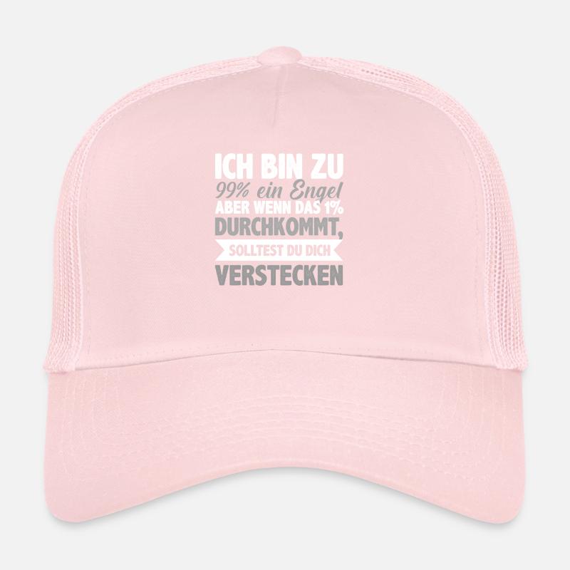 Ich Bin Fast Ein Engel verstecken lustig Spruch Trucker Cap