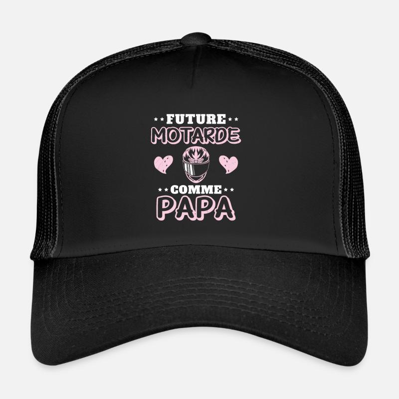 Future Motarde Comme Papa - Casquette trucker  - noir/noir