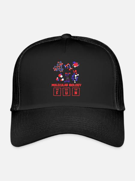 Biologie Biologiste Molécules Biologiste moléculaire - Casquette trucker  - noir/noir - Devant