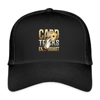 Card Tricks, Enthusiast, Magic Tricks, Wizard - Trucker Cap - black/black - Front
