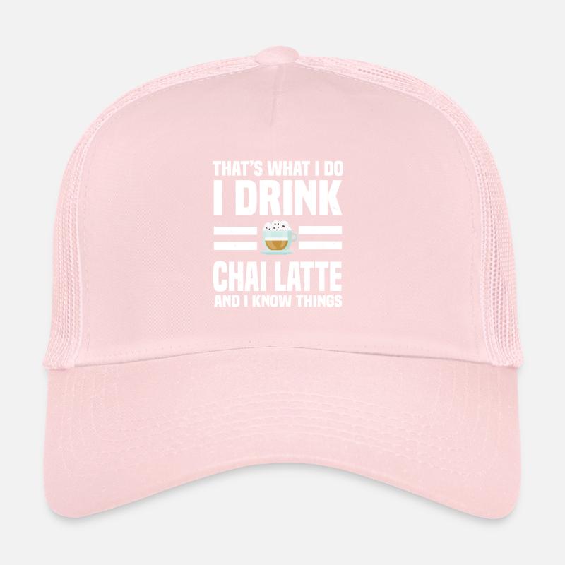Chai Latte Saying Trucker Cap