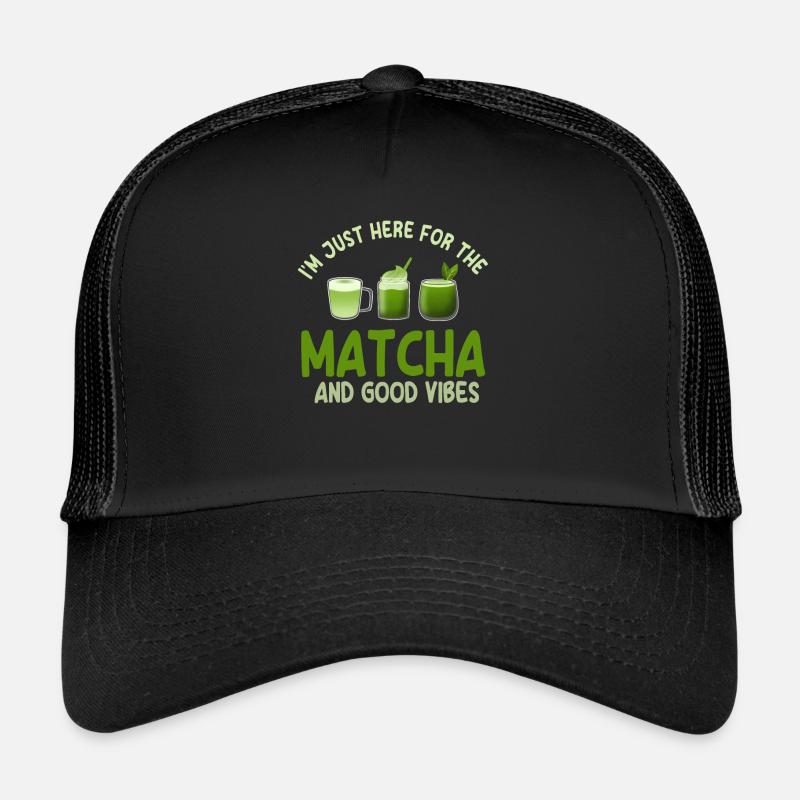 Matcha Latte - Trucker Cap - Schwarz/Schwarz