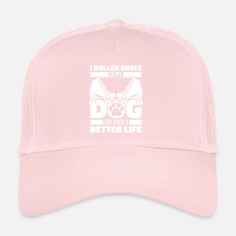 Roller skates Roller skating dog Trucker Cap
