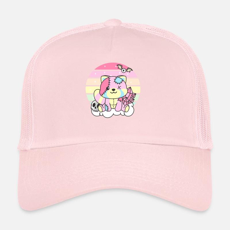 Kawaii Gothic Red Panda Pastel Colors Gothic Trucker Cap