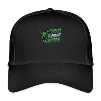 Hello kindergarten, first day at kindergarten - Trucker Cap - black/black - Front