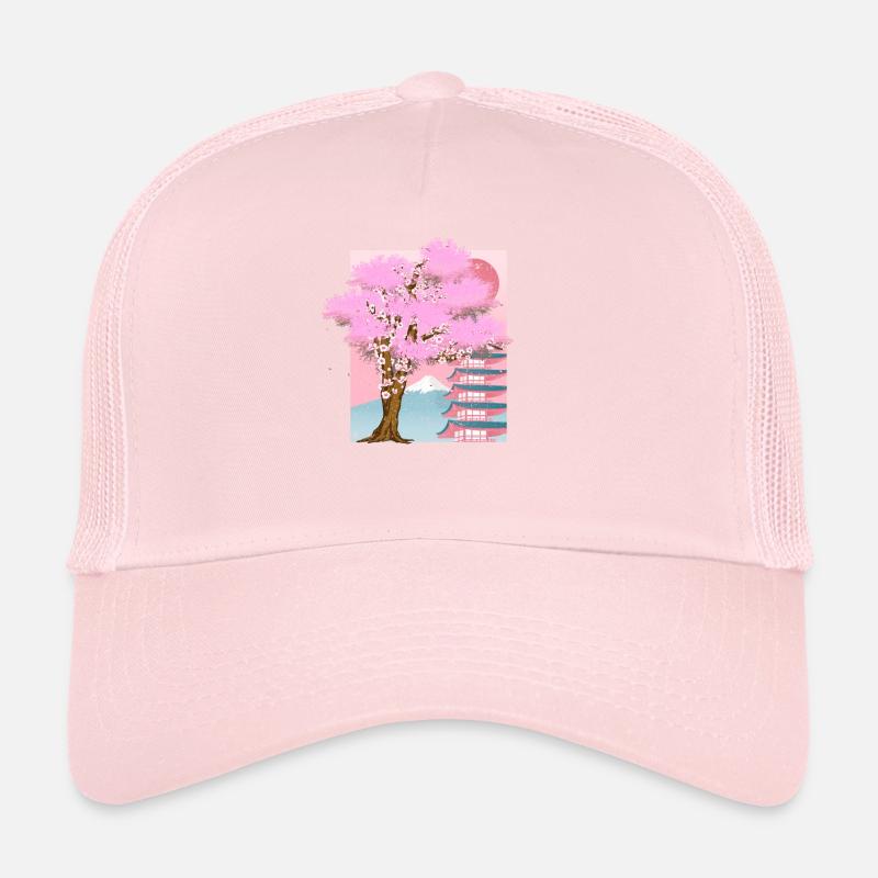 Japan Ästhetik Sakura Baum Geschenk Kirschblüte Trucker Cap