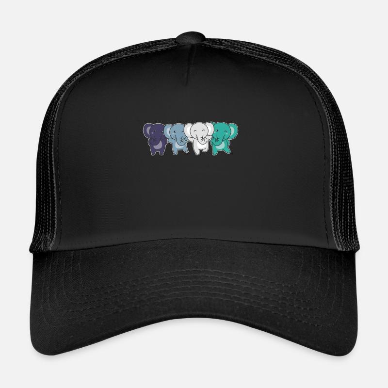 oriented aroace Flag Pride LGBTQ süßer Elefant Trucker Cap