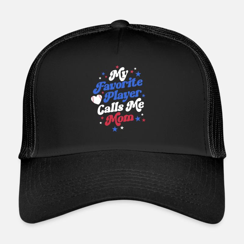 Baseball Mama Mutter Retro Mein Lieblingsspieler Trucker Cap