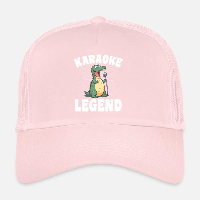 Karaoke Singer Saying Crocodile Karaoke Legend Trucker Cap