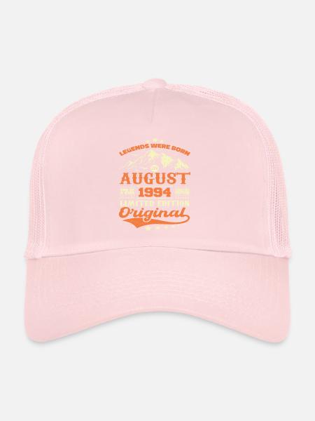 Août 1994 Anniversaire 1994 légendes Août - Casquette trucker  - rose pâle - Devant