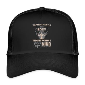 La transformation de votre corps façonne votre - Casquette trucker  - noir/noir - Devant