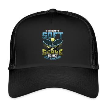 Wenn Sie Ein Softeis Wollen, Holen Sie Sich Eins - Trucker Cap - Schwarz/Schwarz - Vorne