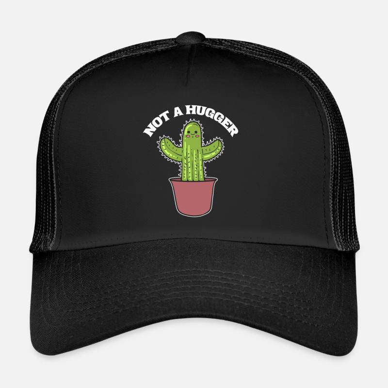 Not A Hugger Einzelgänger - Trucker Cap - Schwarz/Schwarz
