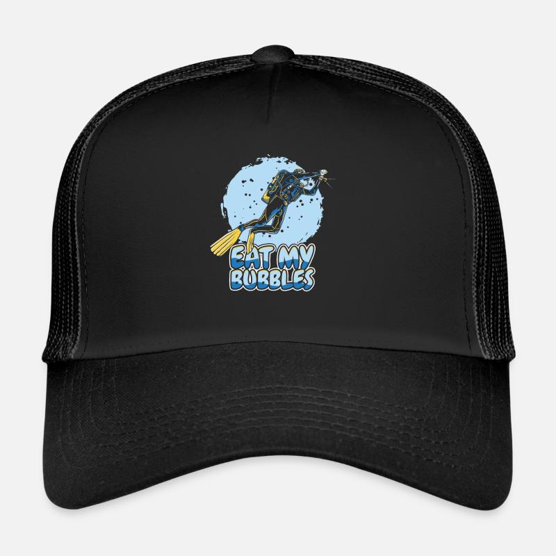 Diving Diver Funny Eat My Bubbles Trucker Cap