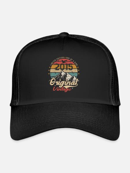 Original Vintage 2015 édition limitée 2015 - Casquette trucker  - noir/noir - Devant