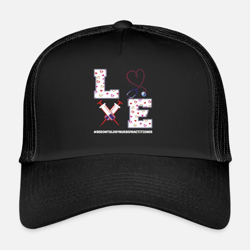 Conception d’infirmière praticienne en gérontologie Casquette trucker 