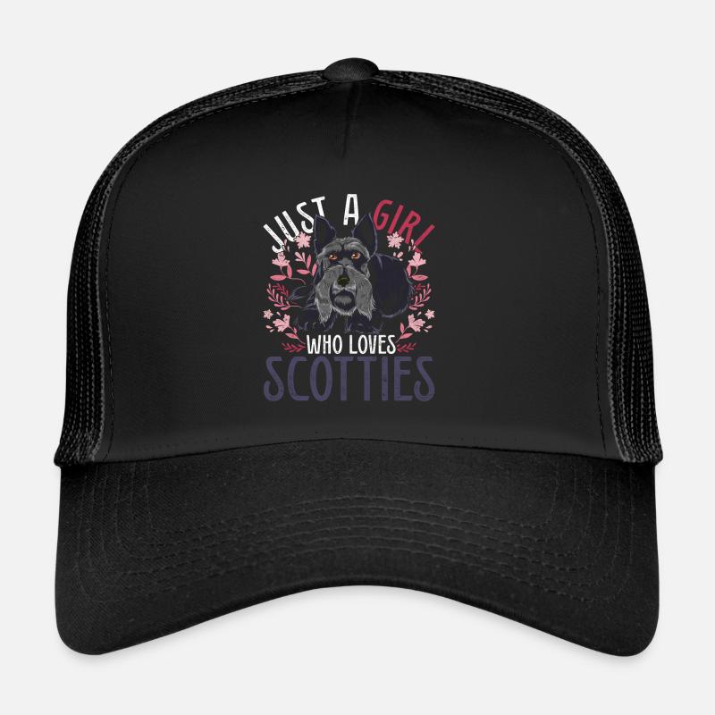 Nur ein Mädchen das Scotties liebt Hunde Terrier Trucker Cap