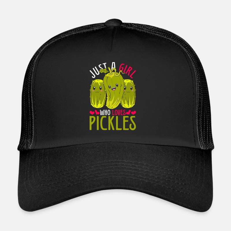 Gemüse Gürkchen Mädchen Essiggurke Geschenk Gurke Trucker Cap