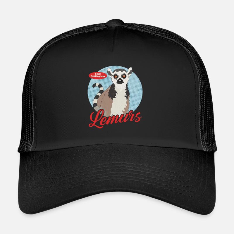 Lémurien à queue annelée | Cadeau de lémuriens à queue annelée Casquette trucker 