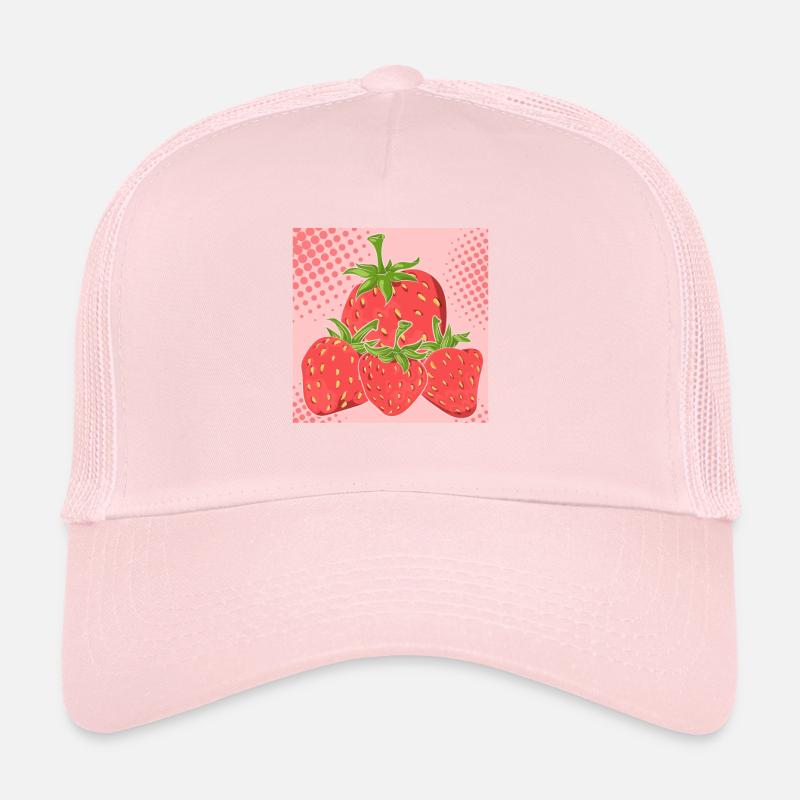 Sommerfrucht Rote Beeren Obst Geschenk Erdbeere Trucker Cap