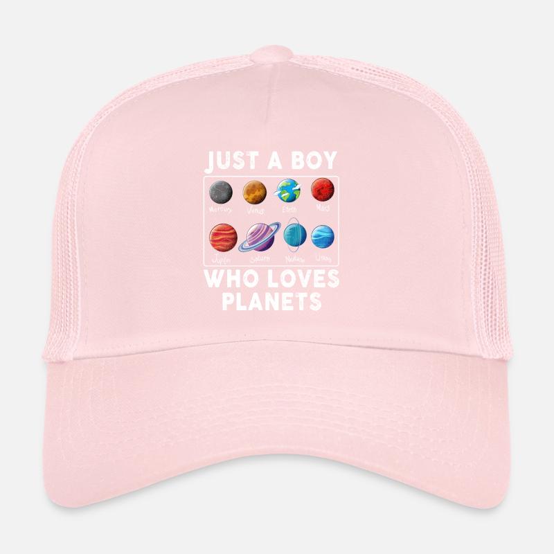 Juste un garçon qui aime les planètes du système solaire Casquette trucker 