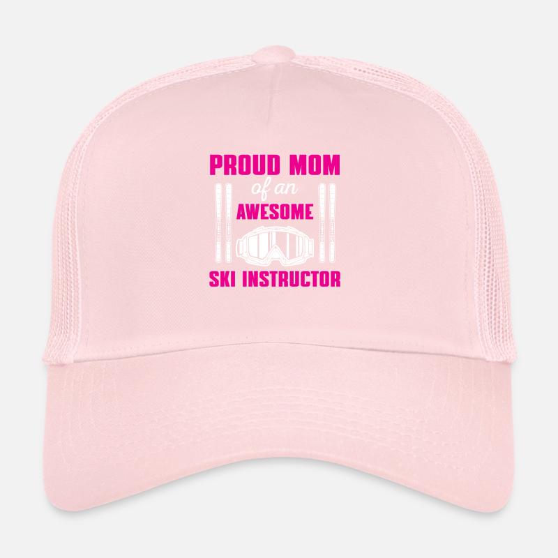 Funny ski instructor mom shirt Trucker Cap