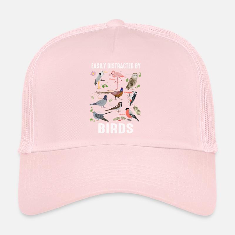 Easily Distracted By Birds Bird Lover Trucker Cap