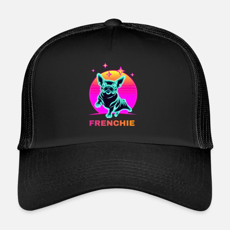 Bouledogue Français Couleur Style 80s Casquette trucker 