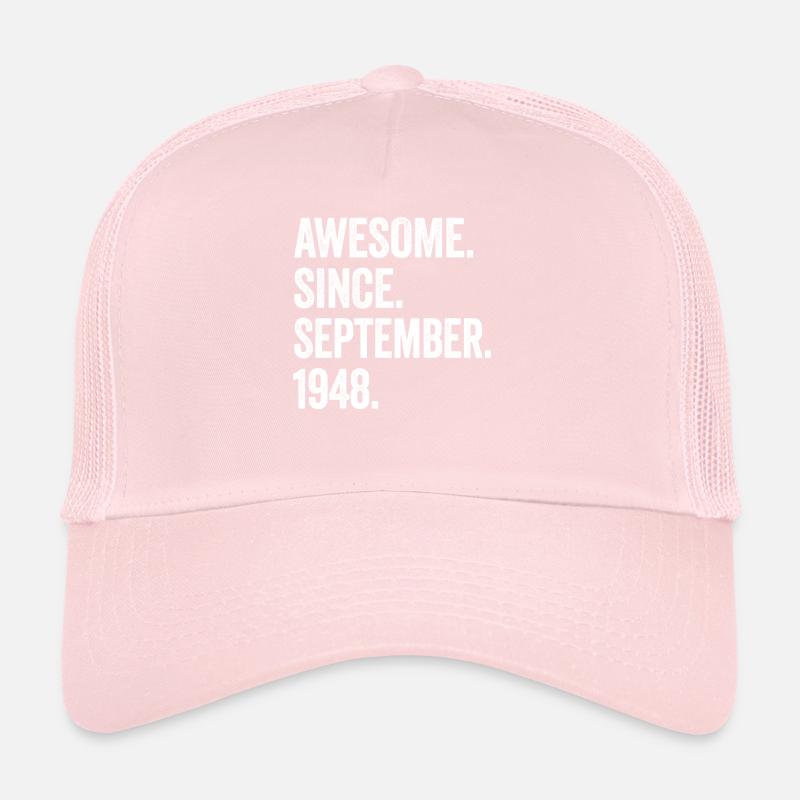 75e anniversaire 75 ans génial depuis septembre Casquette trucker 