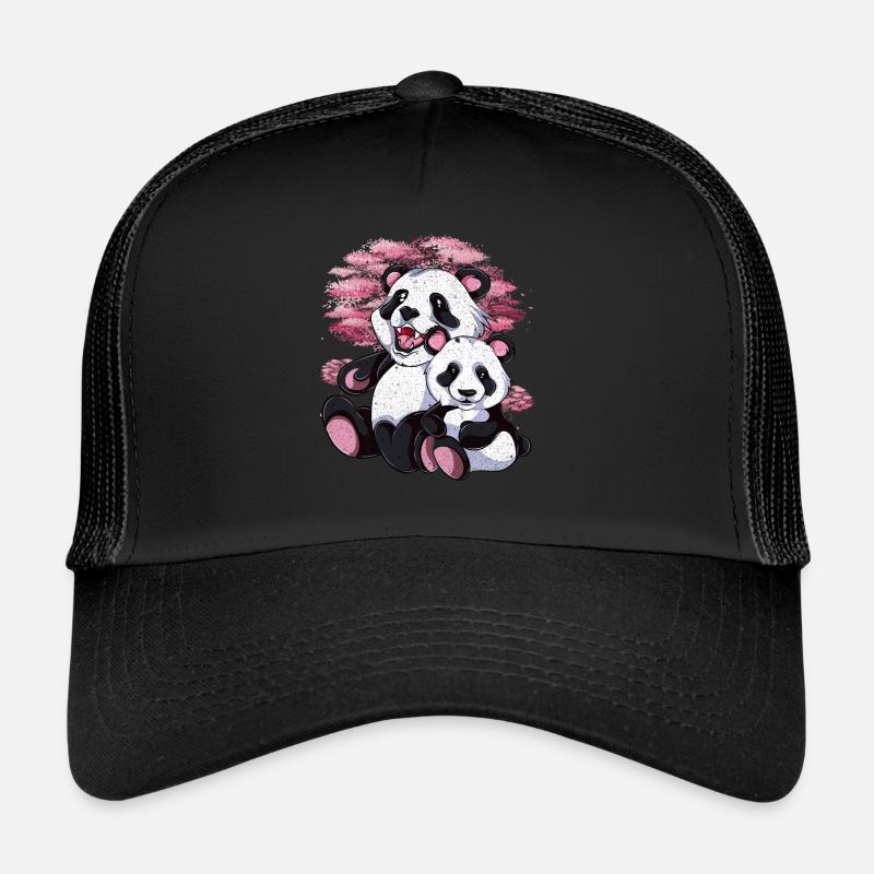 Kirschblüten Baum Panda Bär Geschenk Sakura Panda Trucker Cap