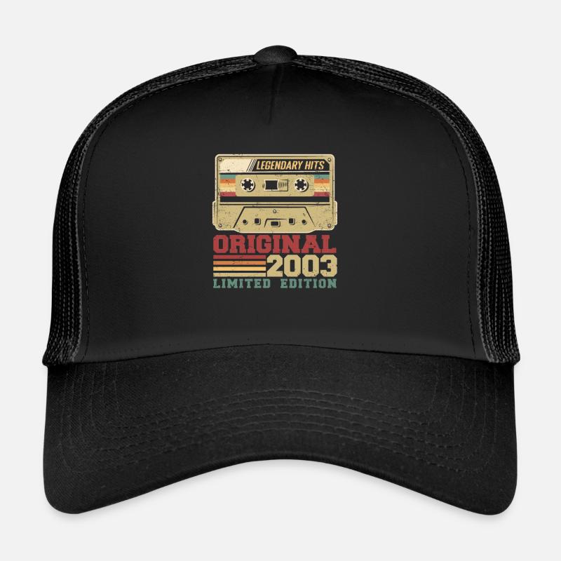 Original 2003 Vintage Anniversaire Cadeau 2003 - Casquette trucker  - noir/noir