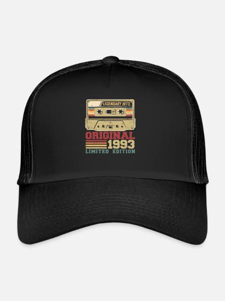 Original 1993 Vintage Anniversaire Cadeau 1993 - Casquette trucker  - noir/noir - Devant