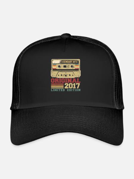 Original 2017 Vintage Anniversary Gift 2017 - Trucker Cap - black/black - Front