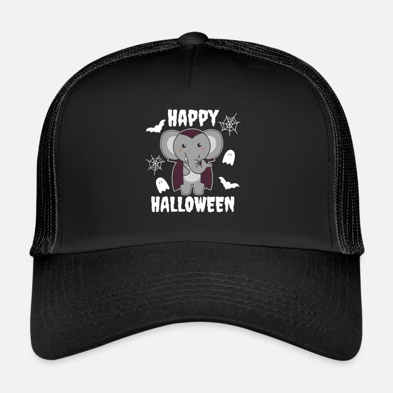 Elephant Happy Halloween Cute Vampire Costume Trucker Cap