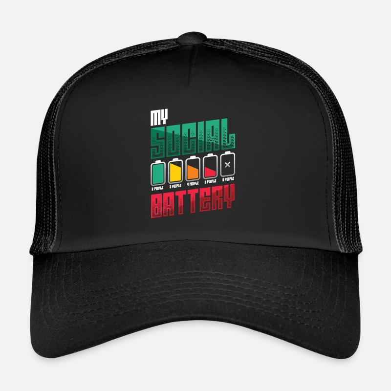 My social battery - antisocial introvert Trucker Cap