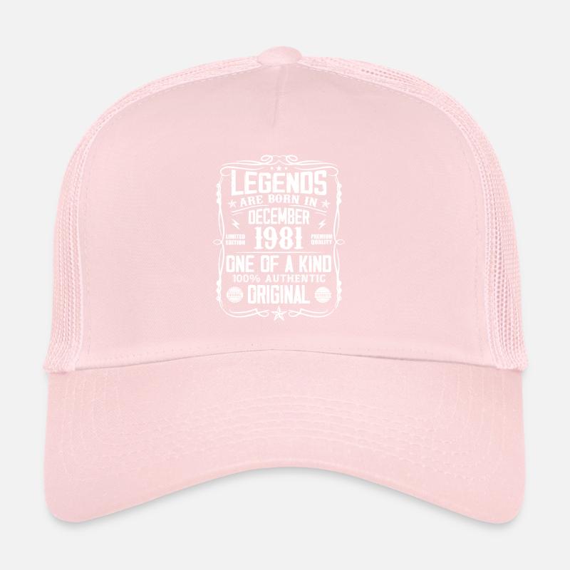Né en Décembre 1981 Cadeau D’anniversaire 1981 Casquette trucker 