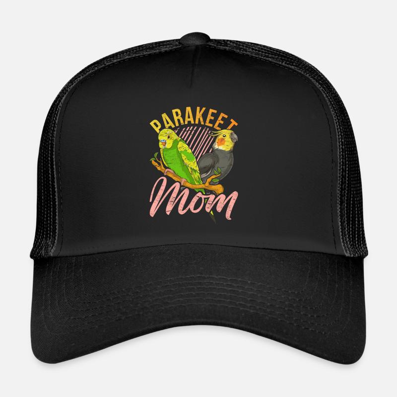 Sittich Mama Vogel Muttertag Geschenk Sittich - Trucker Cap - Schwarz/Schwarz